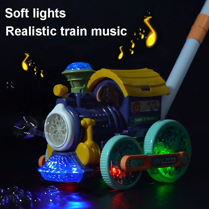 Machine à Bulles Goenb Train Musical - Tondeuse à Bulles Lumineuse Pour Enfants 1-6 Ans - Cadeau Fête Anniversaire