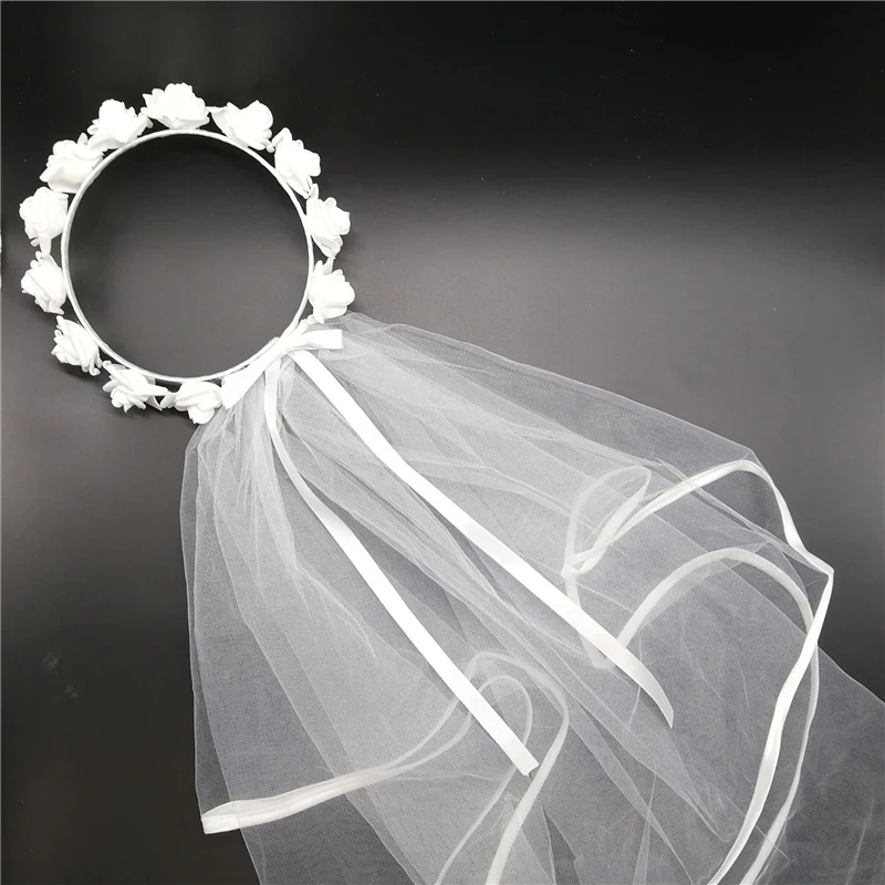 Hen Party Bride to be Tiara Headband Veil Wedding Bachelorette Hair Accessories 