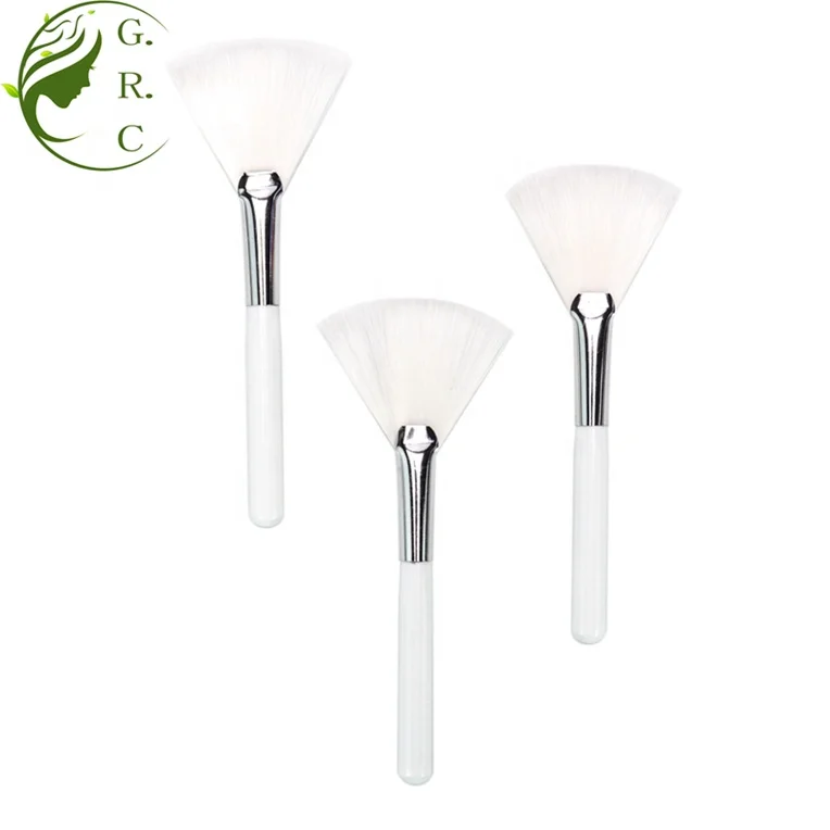 F Custom Low Moq Private Label Facial Mud Fan Masking Brush Eco Friendly Disposable Silicon Face Mask Brush for Mask Application