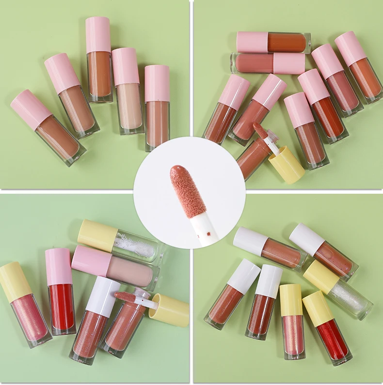 Wholesale Glitter Lip Gloss Pigment Liquid Lip Gloss Supplies Bulk Lip