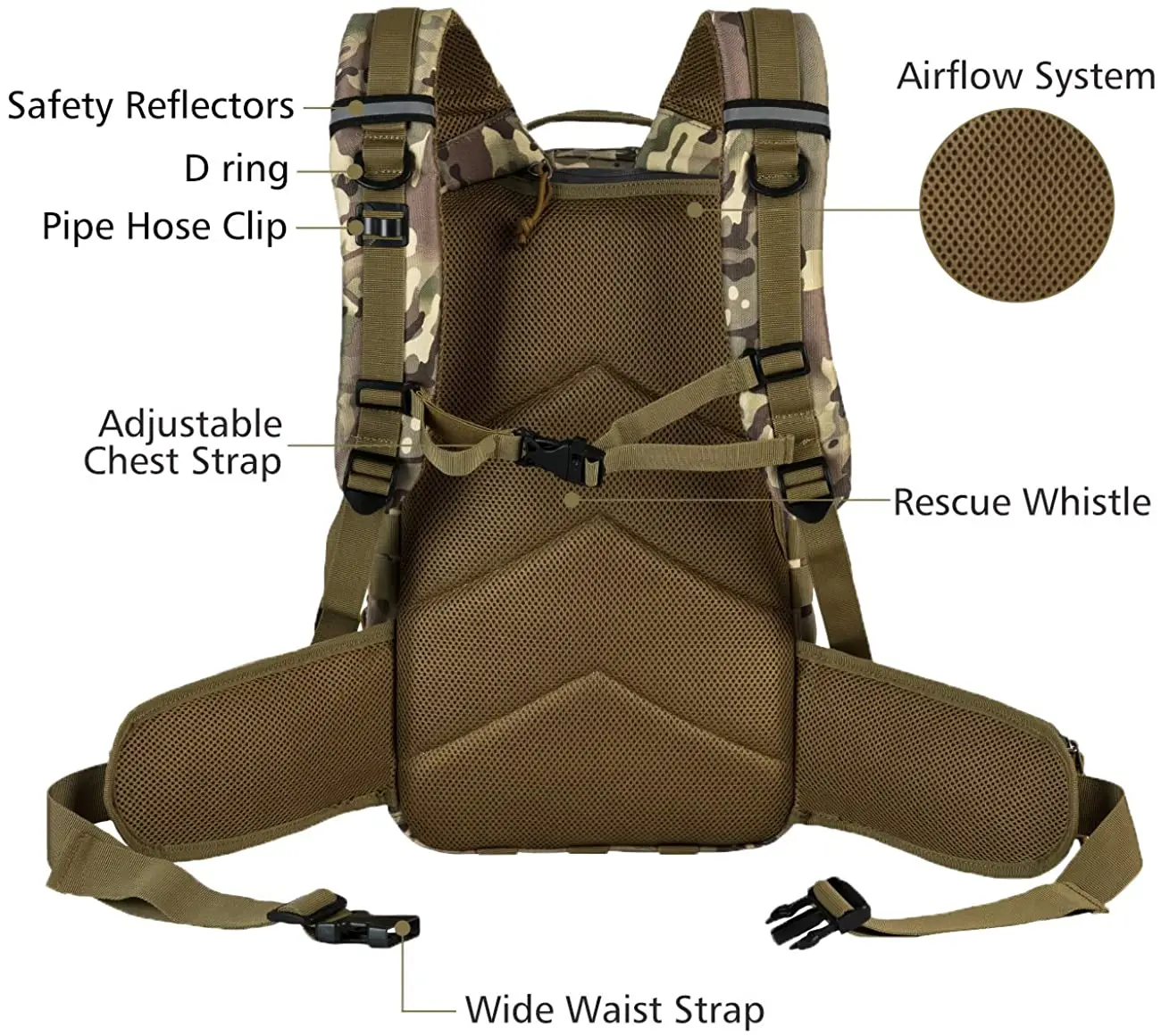 FREE SAMPLE Practical Assault Backpack Training Hydration Bag Backpack Outdoor Hiking Bag