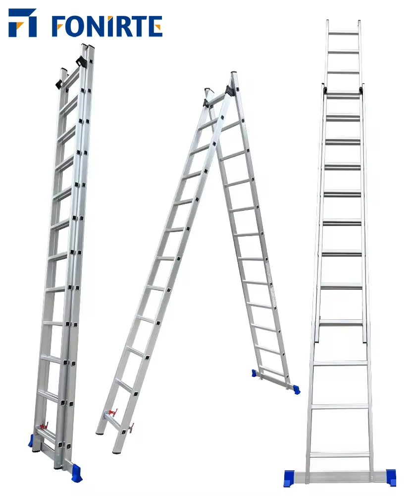Ladder 3x10 Step Multi Purpose Aluminum Ladder 3 in 1 Functionality for Versatile Use