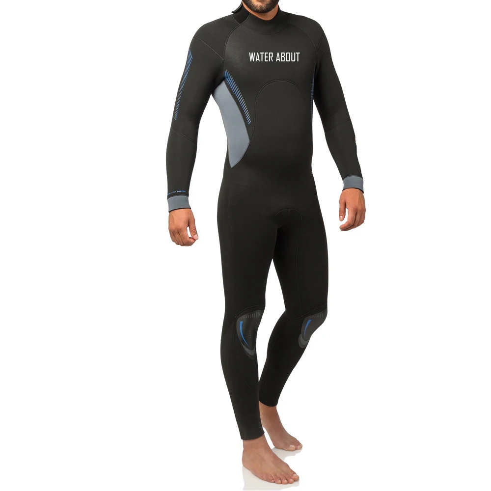 Men Wetsuits Front Zip Neoprene Full Surfing Suits Long Sleeve Keep