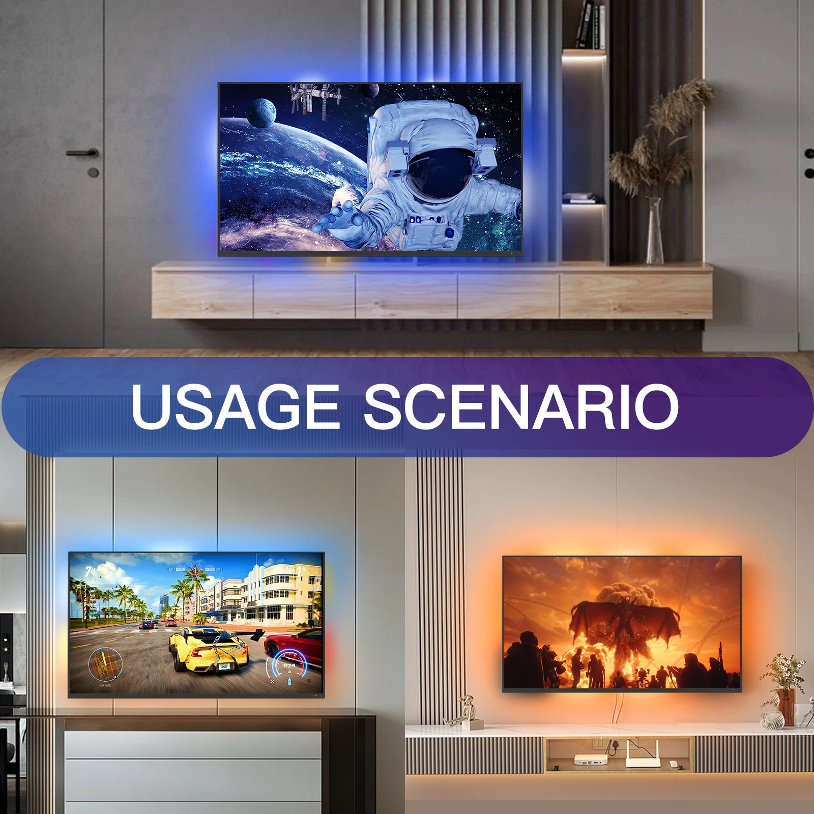 LED Strip TV SYNC Backlight Background Ambilight Tuya Wifi Smart LED Strip Light