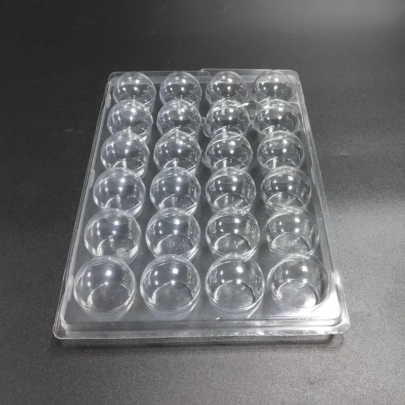 Free Sample Custom PET Transparent Clamshell Blister Packaging for Chocolate Truffle PET Clamshell Blister Packaging