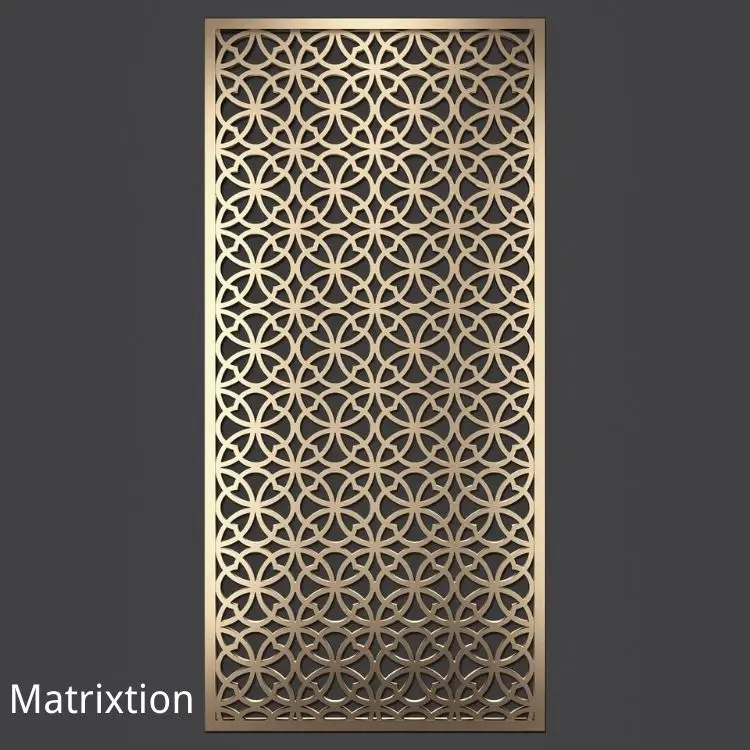 Customized Cnc Metal Screen Room Divider Wall Panel Aluminum Wall ...