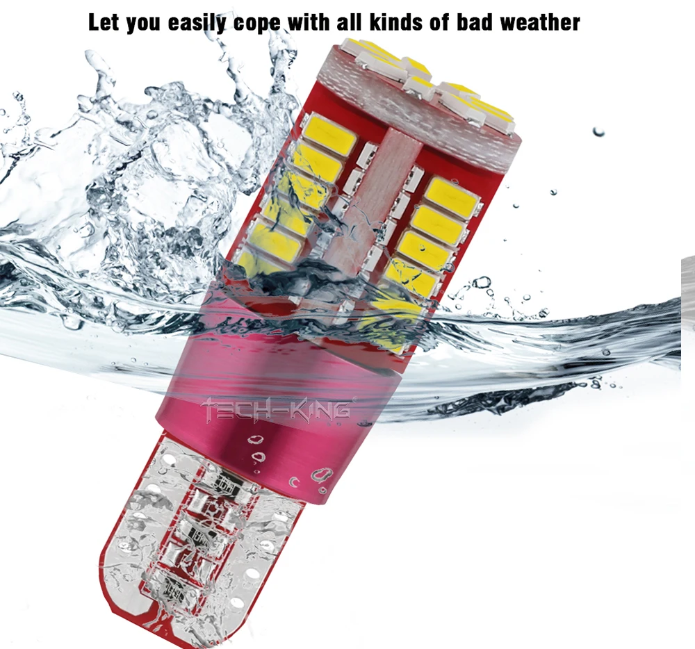 TECH-KING Hot Sale T10 3014 57smd Without Polarity High Power Reading Light Width Lamp Led Bulb DC12V W5w 194 168 Car Small Bulb