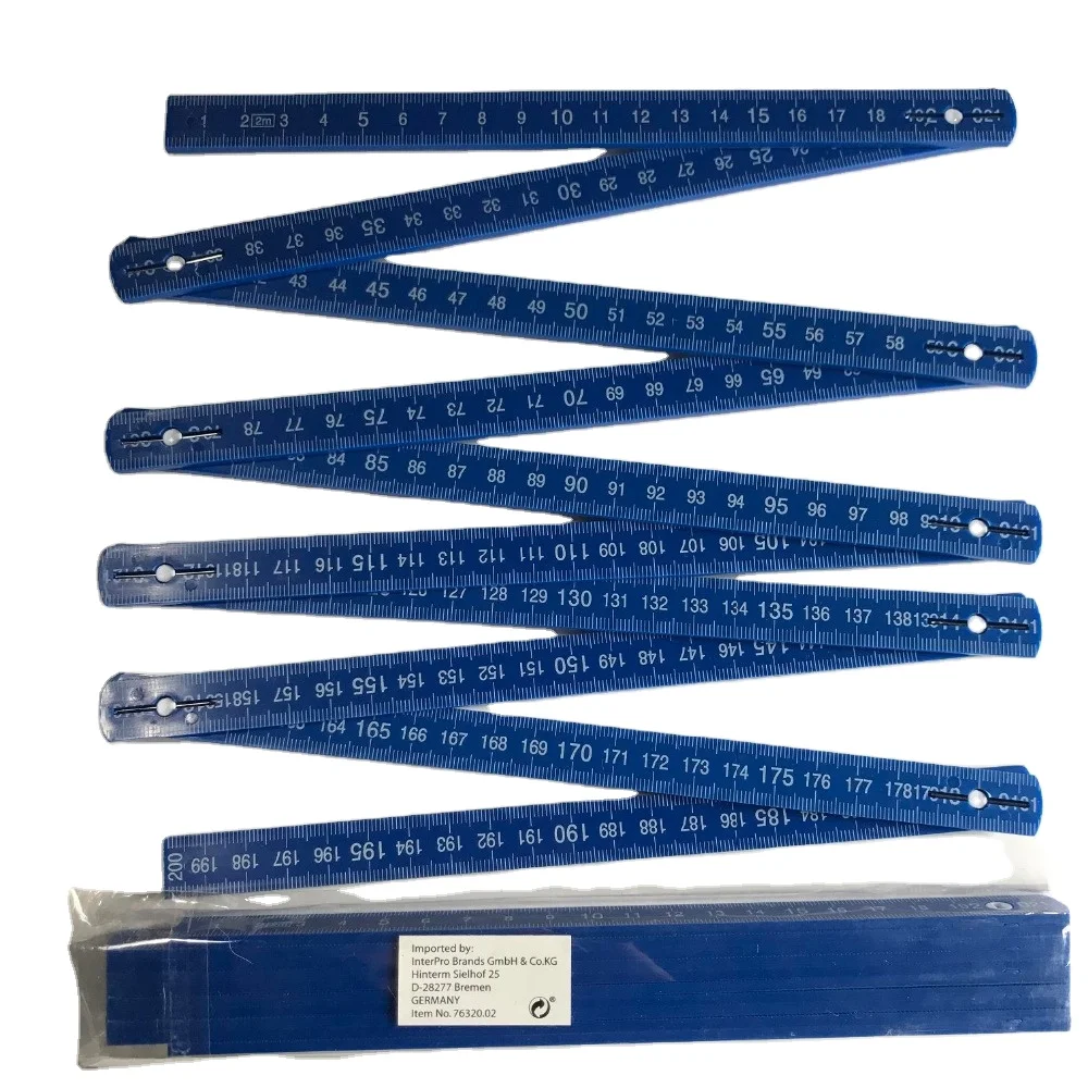 Promotional Customized 2 Meter Plastic Foldable Flexible Scale Folding Rulers