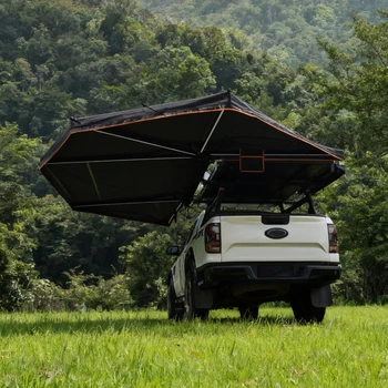 4*4 Easy to Install Aluminum Alloy Waterproof Outdoor Camping Car Side Roof 270 Degree Free Standing Car Wing Awning for Car