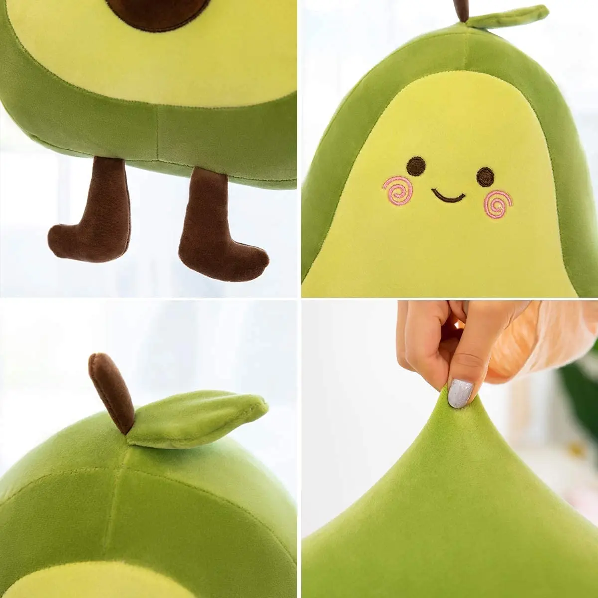 Juguetes de peluche de aguacate en forma de comida para niña y