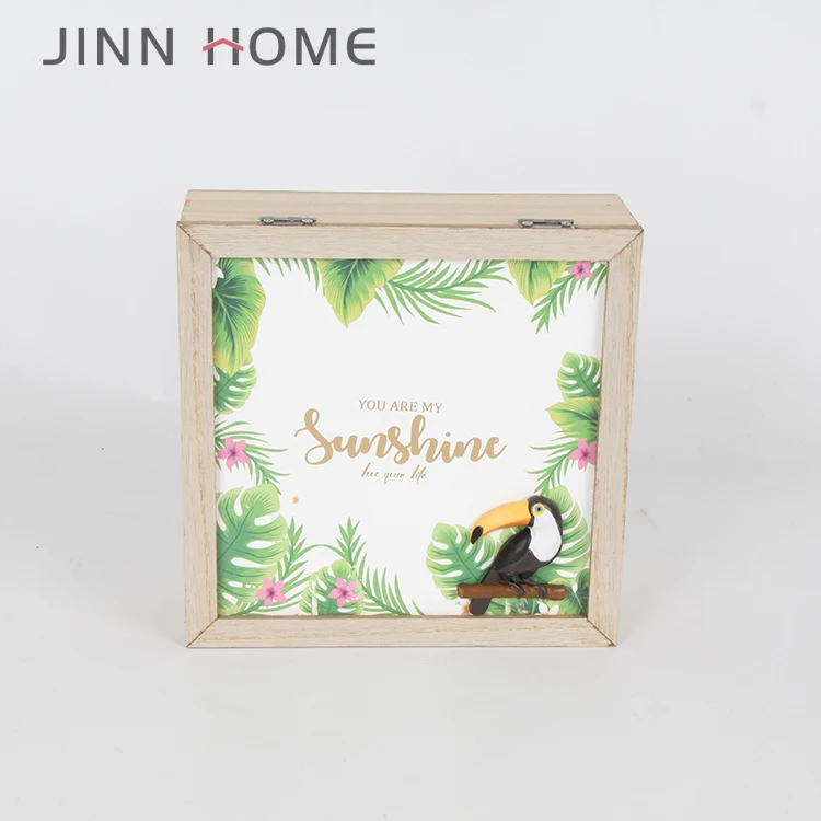 Декоративная деревянная коробка + квадратная шкатулка для украшений Подарочная