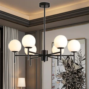 Personalized Artistic Glass Chandelier for Living Room Bedroom and Coffee Shop Simple Middle Sized Lamp for Villa Apartment