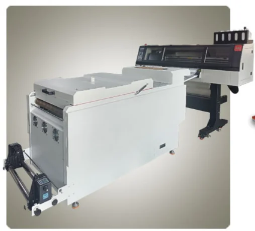 Automatic DTF Printing Machine 60cm i3200/4720 Printhead Multicolor DTF Printer Powder Shaker Smoke Absorber Full Set Waterproof