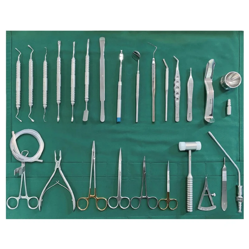 Dentem 26 PCS Set Instrumentorum Chirurgicorum pro Implantis Kit Chirurgicum Dentalis, Instrumenta Chirurgica Dentalia, Instrumenta Dentaria, Kit Instrumentorum Dentalium ex Accipitro Exsiccato
