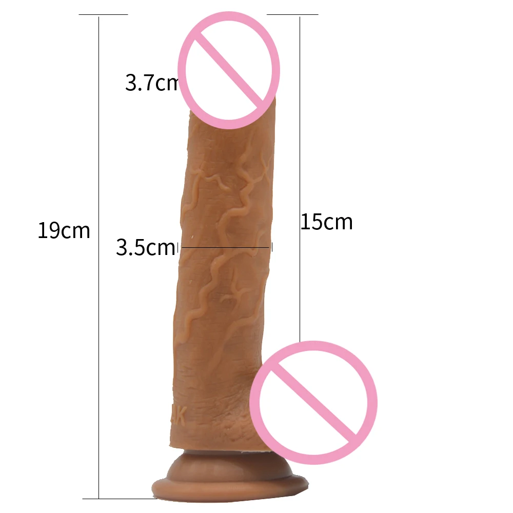 FAAK 3.5 cm Diameter Small Dildo Silicone Cock with Suction Cup pink Golden Black Color Cock Realistic Dildo Anal Plug Sex Toys