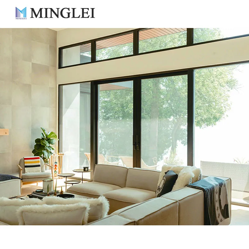 Florida apstiprinātas viesuļvētrai izturīgas āra lielas paceļamas un slīdošas terases durvis, divkameru slīdošās durvis