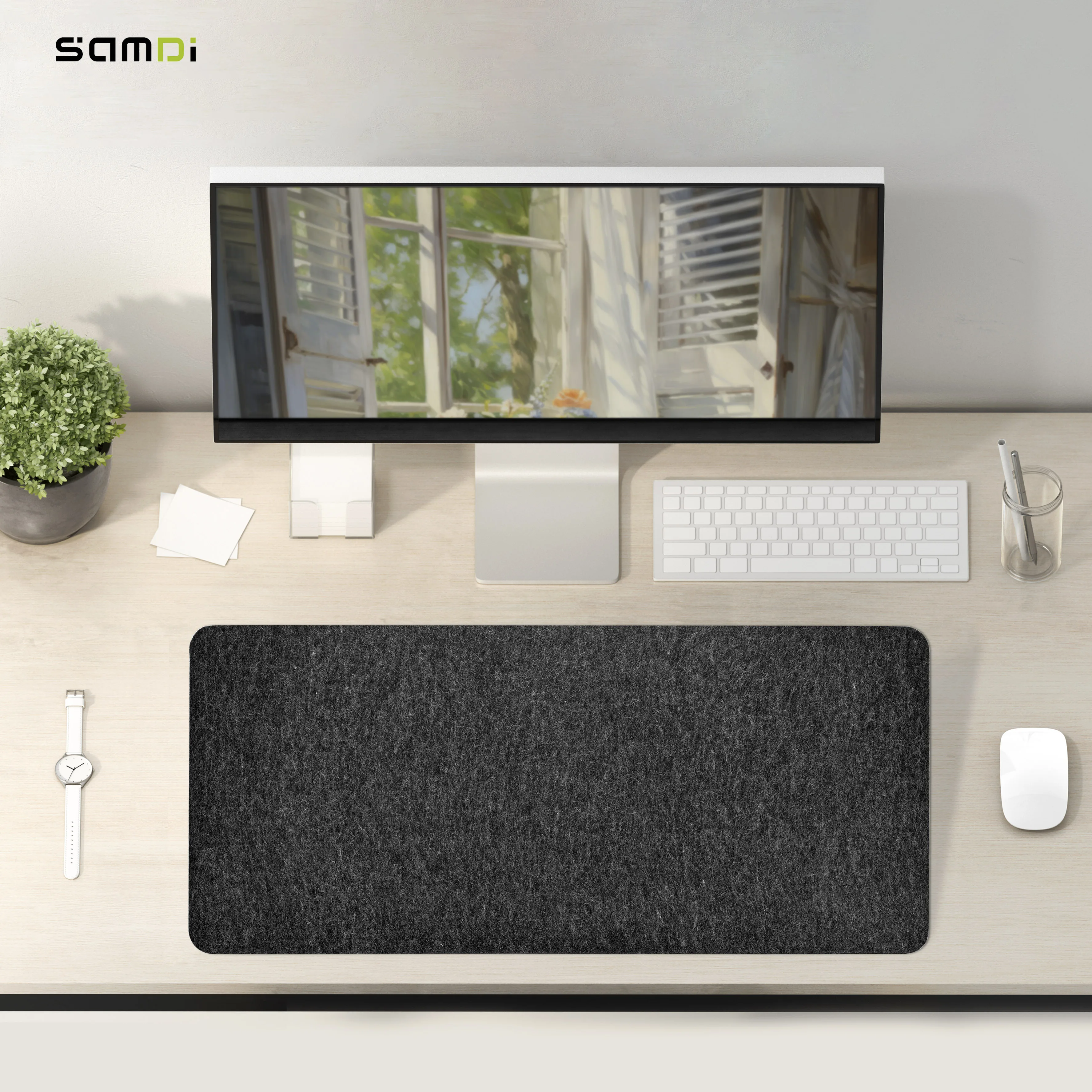 High Quality Felt Desk Pad Protector Office Felt Desk Mat Large Keyboard Pad Mouse Pad Non Slip Des
