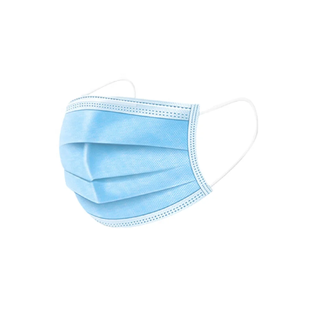 Disposable medical mask with three-layer adjustable nose clip Comfortable adult 3-layer protective v