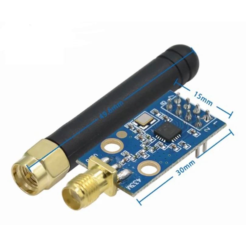 CC1101 Wireless Module 433M Data Transmission Transceiver Module with Antenna Gain Increase Rubber Rod Antenna