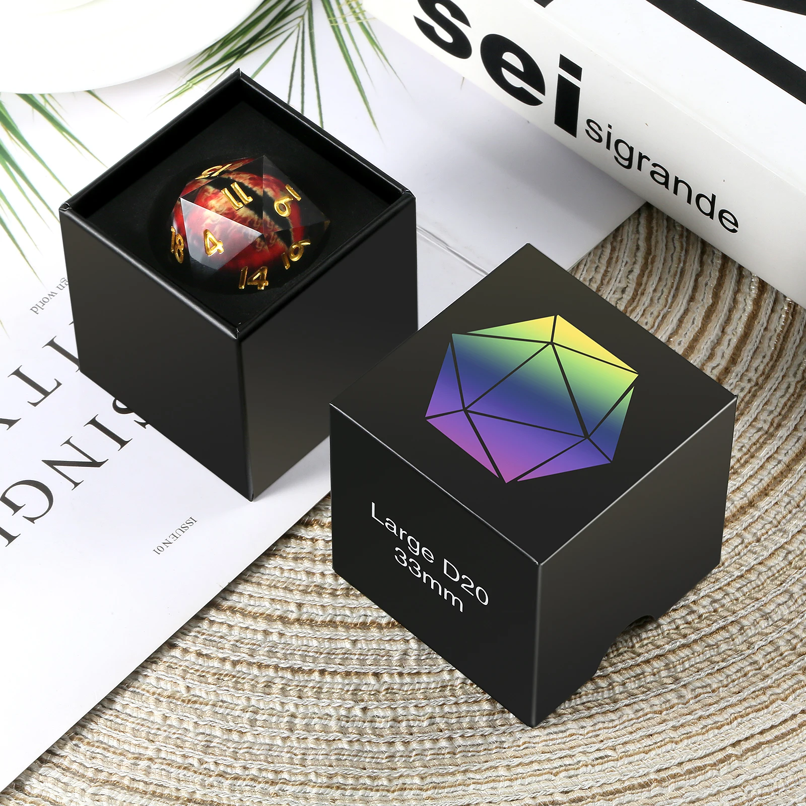 Dés Oeil De Dragon DND – Lot 7 Résine – Bords Tranchants – D20 D12 D10 D8 D6 D4 – Violet – Jeu De Rôle