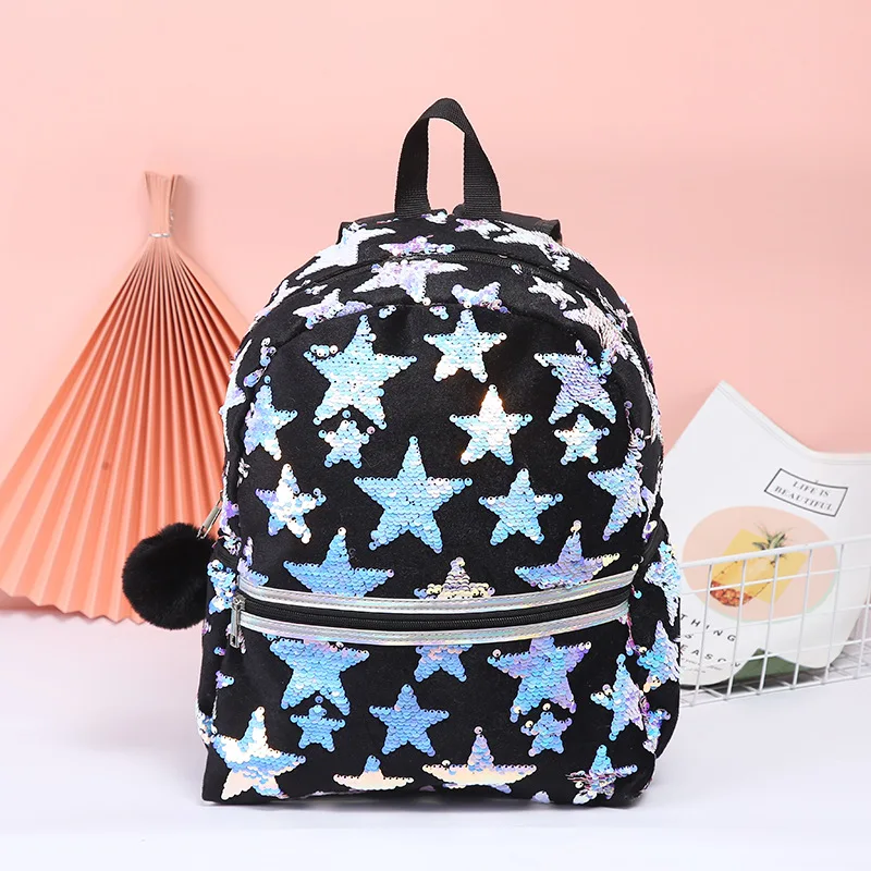 GORGEOUS STAR SPARKLE BACKPACK (NEW ARRIVAL) Hot Pink Glitter Galaxy Stars Backpack by 2sweet4words  main image 4