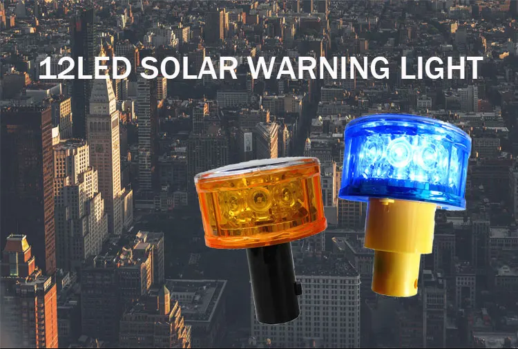 Warning Road Hazards Solar Led Warning Traffic Cone Lamp White Yellow Red Blue Green Traffic