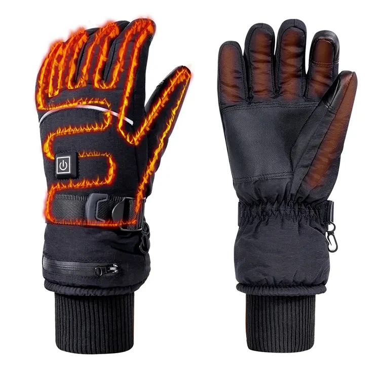 Зимние водонепроницаемые лыжные мотоциклетные аккумуляторные женские перчатки с электрическим подогревом и Usb