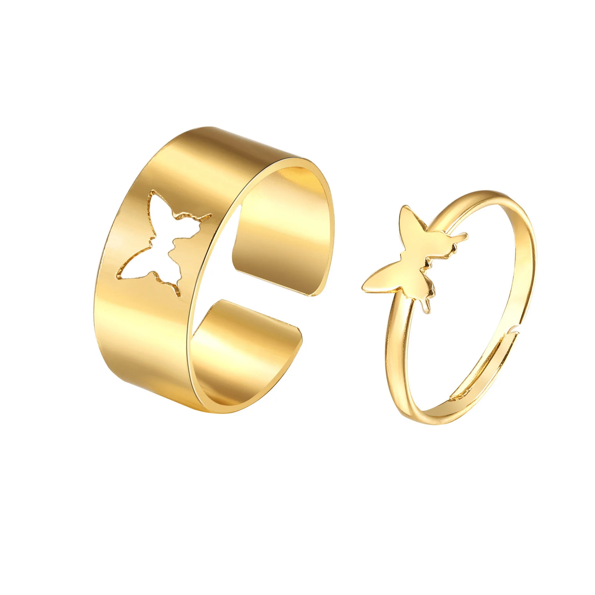 2 piece butterfly ring