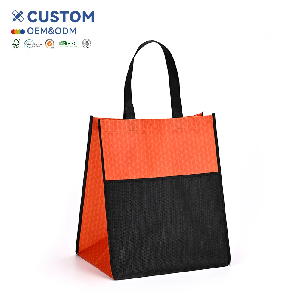 Wholesale Custom Recycled RPET Linen Cosmetic Bag Eco-Friendly Waterproof Shopping Bag with Lamination Hot Item