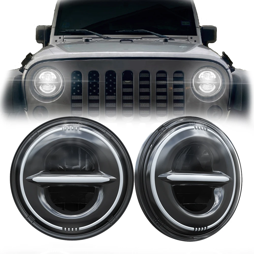 Upgrade LED Scheinwerfer Für Chrysler Jeep Wrangler JK 07-18