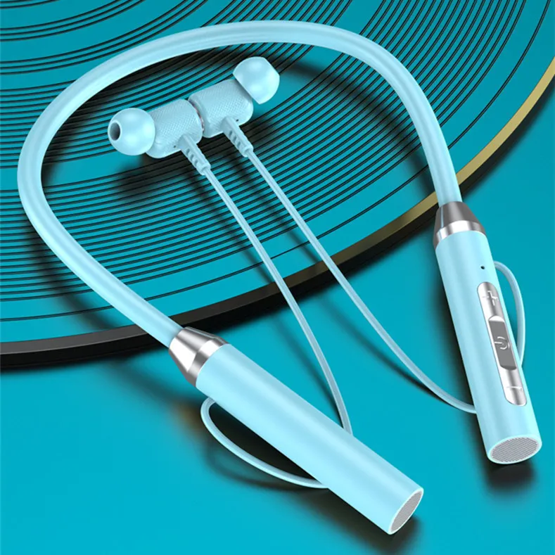 Fones de ouvido esportivos com faixa para pescoço, sem fio, para uso esportivo e ao ar livre, com ímãs, modelo G01. Fones de ouvido intra-auriculares sem fio._voghion.com