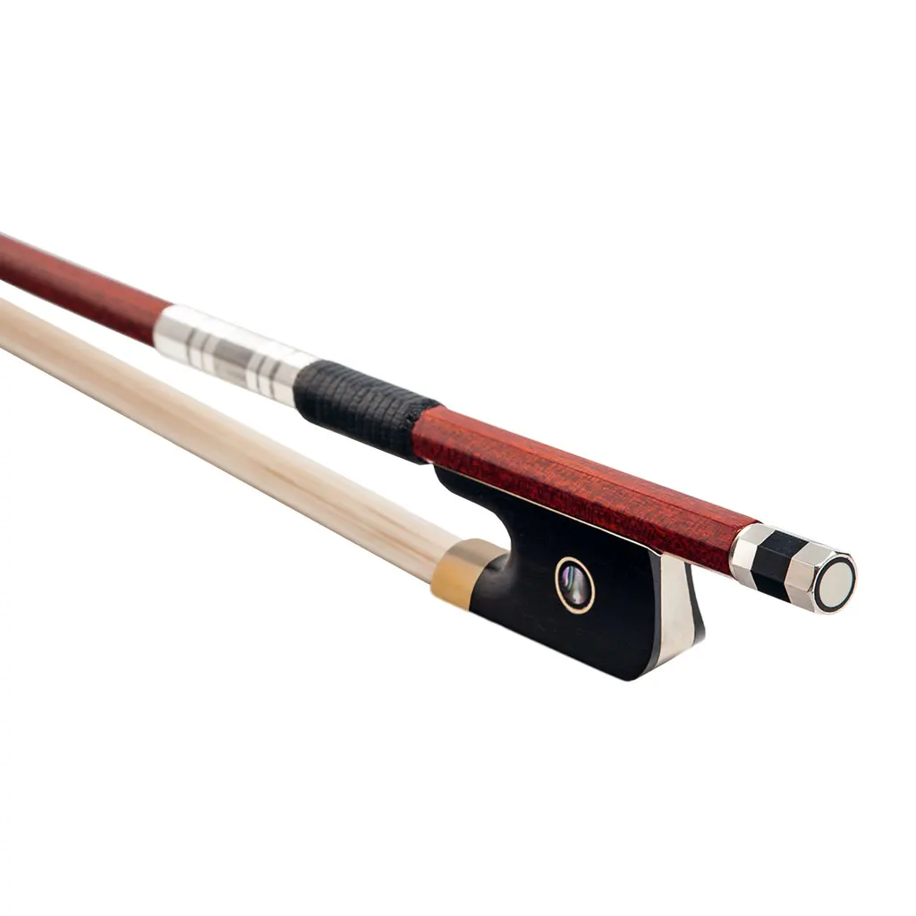 thumbnail image 2 of WinsterBow Carbon Fiber Cello Bow 4/4 - Unbleached Black Horse Hair Art No.VCB108 2 of 13