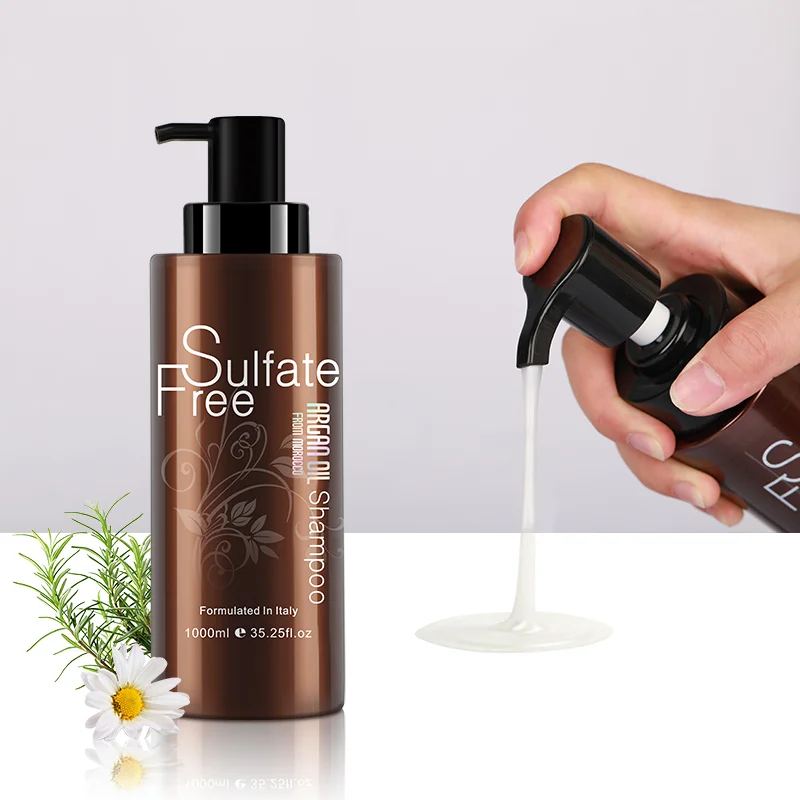 Private Label Nuspa Morocco Argan Oil Organic Sulfate Free Nourishing Hair Shampoo