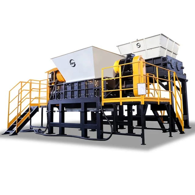 Waste Tyre Shredder/Crusher Machine Plastic Crushing Machines for Efficient Recycling