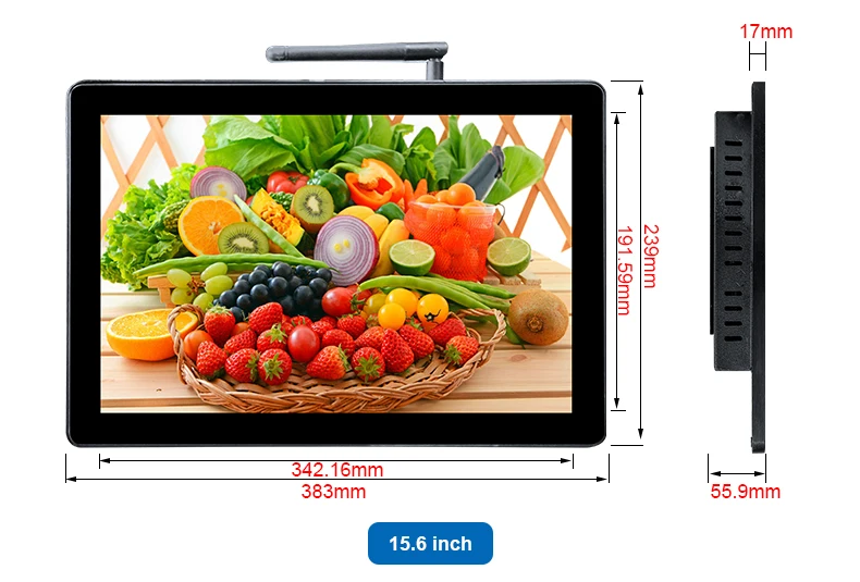 Small Size All In One Computers Indoor Wall Mount Capacitive LCD Touch Screen Window System Industrial Computer