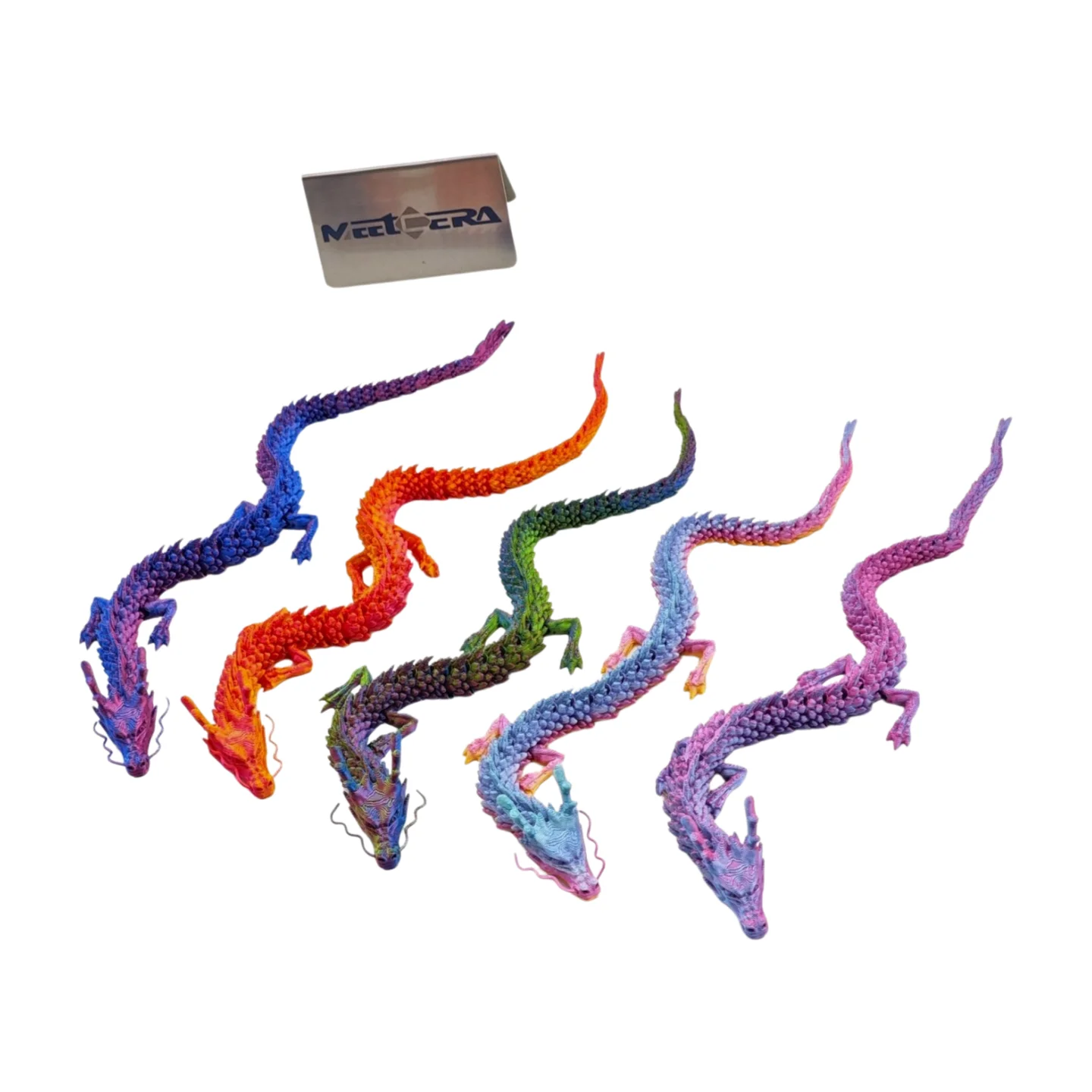 Discounted Bulk Stock of 30cm-120cm Flying Crystal Dragon PLA 3D Printed CNC Machined Stainless Steel Flying Dragon