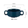 Taza pequeña para sopa con doble asa - Azul marino