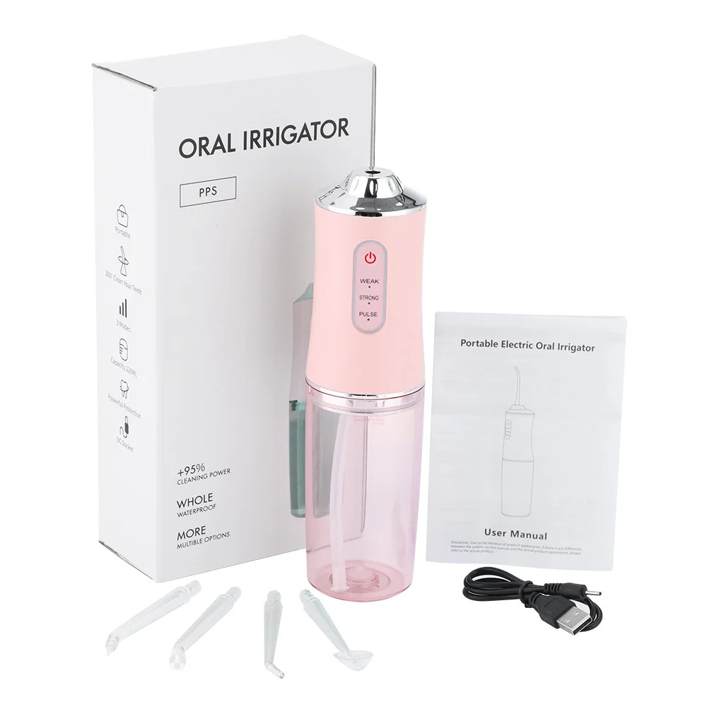 OEM Portable Waterproof Teeth Clean USB Cordless Dental Care Irrigator Water Pick Flosser for Teeth