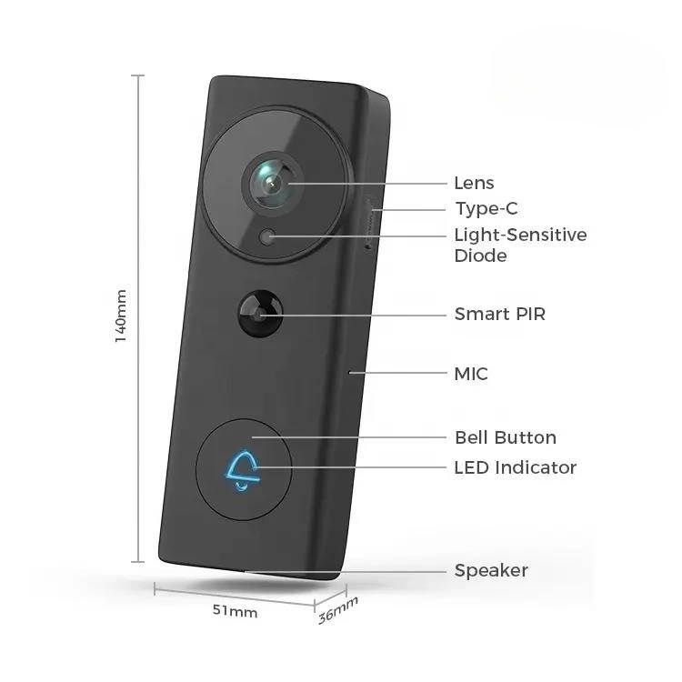 Tuya Smart Doorbell Gjt Home Security Doorbell Smart Doorbell Ding