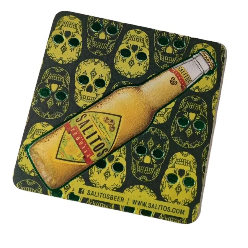 Custom Made Disposable Absorbent Paper Coasters Cheap Coffee and Beer Bar Coasters with Logo Design