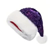 Chapeau cheveux longs à paillettes violettes