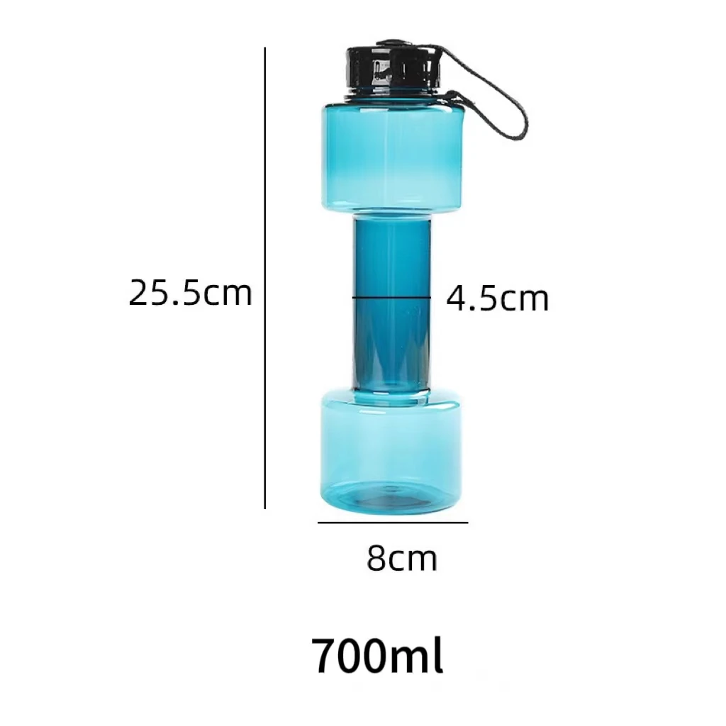 Dumbbell Shape Water Bottle Bpa Free Water Bottle Tritan Sports Fitness