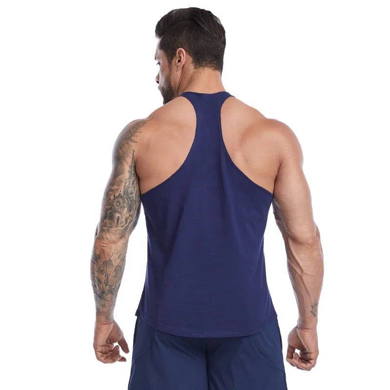 Custom Logo Summer Comfy Soft Organic Cotton Running Men Tank Top Bulk