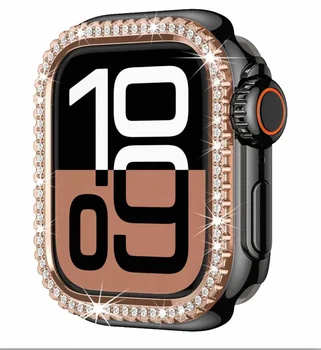 Luxury Fashionable  Stylish  Diamond Electroplating  2in1 Full Protection  for Apple Watch 40/41MM 44/45MM  Smart Watch Cover