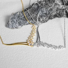 Carline custom 925 sterling silver 18k gold rhodium plated women luxury flower zircon pendant necklace OEM jewelry