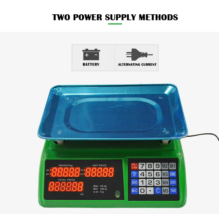Digital Pricing Computing Scale 40kg Weighing Scale Digital Table Scale