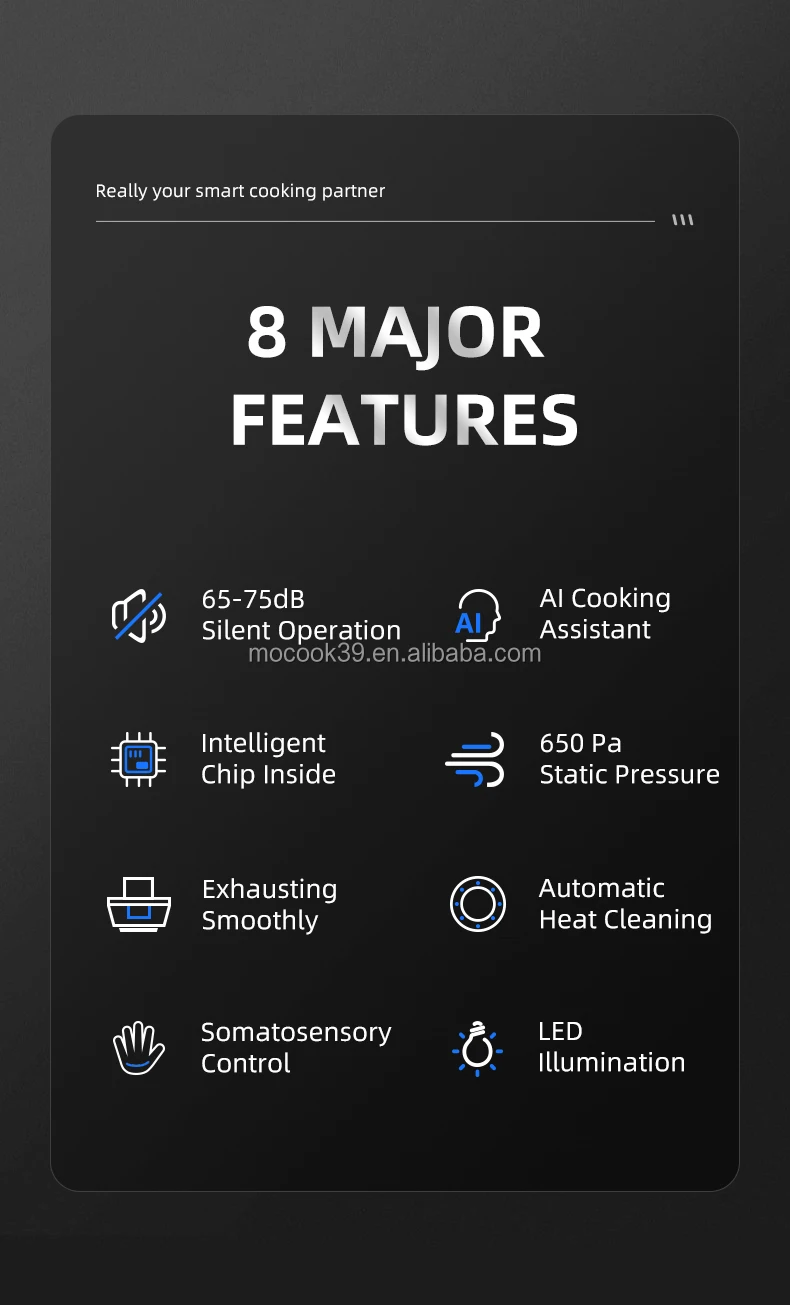 Factory Wholesale Commercial Range Hood Multi Functional Kitchen Smoke