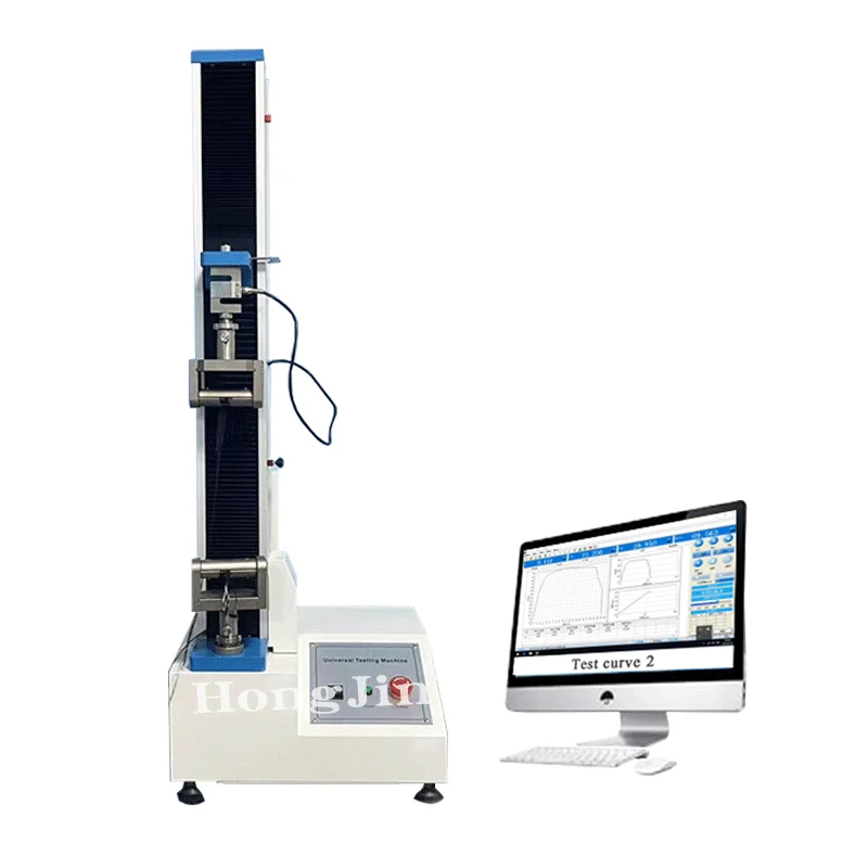 Hong Jin Customized Computerized Single-column Servo Rubber and Plastic Belt Tension and Compression Tensile Testing Machine