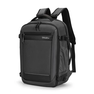 OMASKA Custom Waterproof Nylon Mochila Large Capacity 17 Inch Teenage Men Laptop Backpack