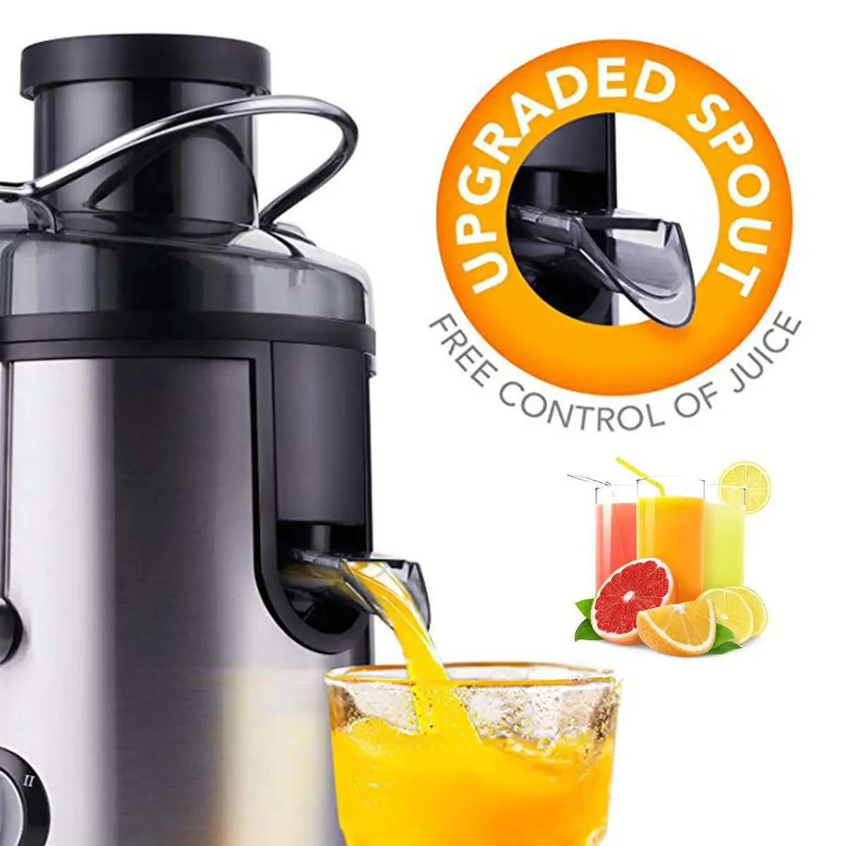 220V Electric Juicer Juice Extractor Fruits Juicing Machine